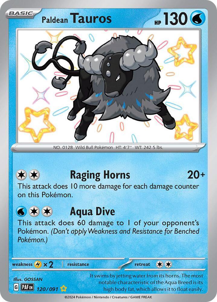 Paldean Tauros (120/091) [Scarlet & Violet: Paldean Fates]